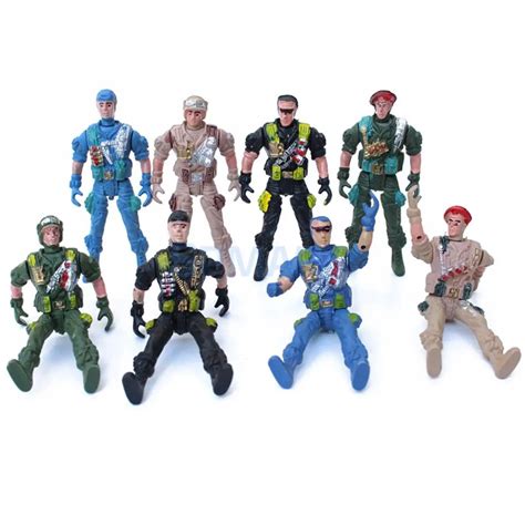 10pcs Military Playset Plastic Toy 9cm Soldier Army Men Special Force ...