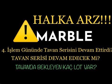 marbl Tureks Turunç MADENCİLİK Tavan Serisi Devam Edecek Mi Tavanda