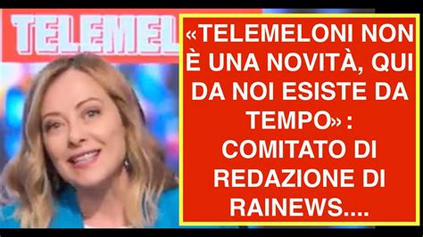 TELEMELONI NON È UNA NOVITÀ QUI DA NOI ESISTE DA TEMPO COMITATO DI