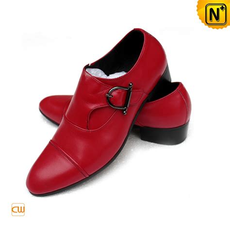 Red Leather Dress Shoes For Men Cw762051