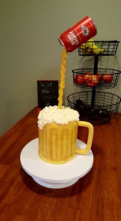 Gravity Defying Beer Mug Cake