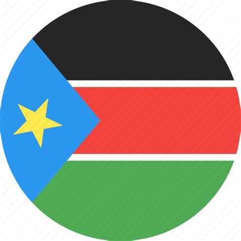 Circle Country Flag Nation South Sudan Icon