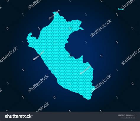 Honey Comb Hexagon Textured Map Peru Stock Vector Royalty Free 2180859241 Shutterstock