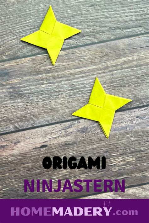 Origami Ninjastern Basteln Aus Papier Homemadery