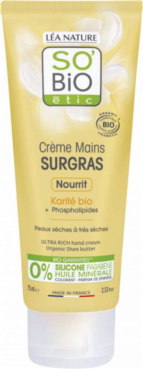 LÉA NATURE SO BiO étic Crème Mains Surgras au Karité Bio 75 ml Ecco