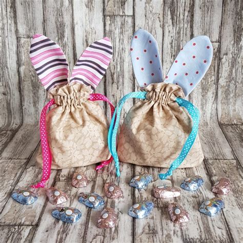 Reusable Treat Bags Easter T Bag Happy Bunny Rabbit Ears Eco