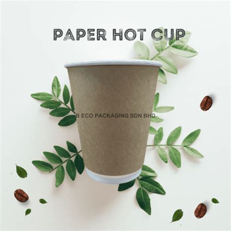 Eco Disposable Double Wall Paper Hot Cup Oz Kraft Brown