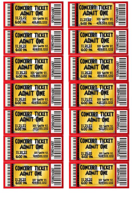 Concert Tickets Template Postermywall