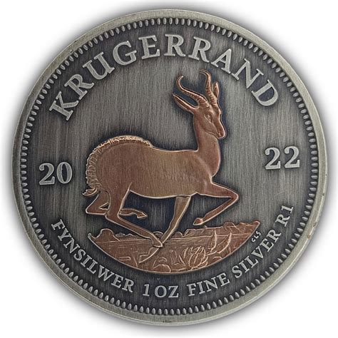 Krugerrand Oz Srebrna Moneta Rose Gold Antique Smocza Mennica