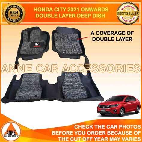 Double Layer 7D Deep Dish Matting For Honda City 2021 2023 Onwards