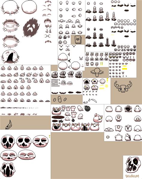 The Spriters Resource Full Sheet View The Binding Of Isaac Rebirth