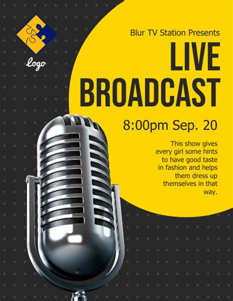 Live Broadcast Flyer Template Postermywall