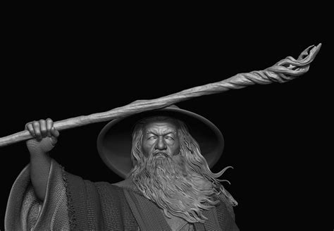 Gandalf Cane Gandalf Staff D Model D Model D Printable Cgtrader