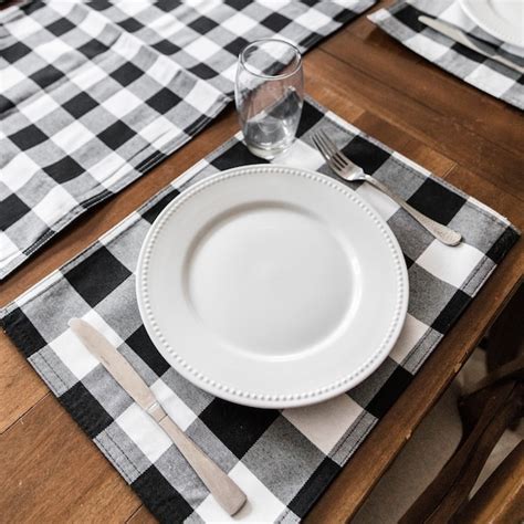 Buffalo Plaid Placemats Etsy