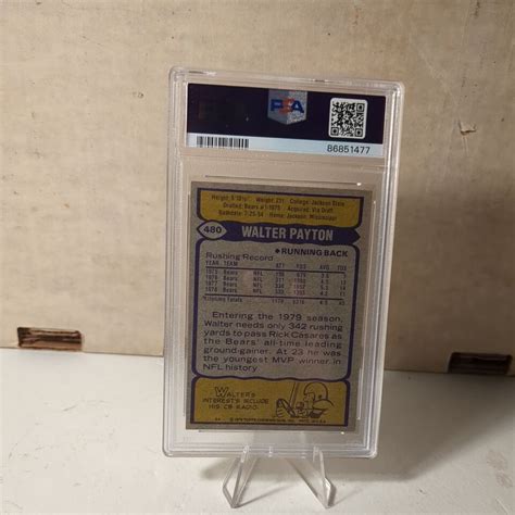 Walter Payton Topps Football Card 480 PSA 7 NM Bears HOF EBay