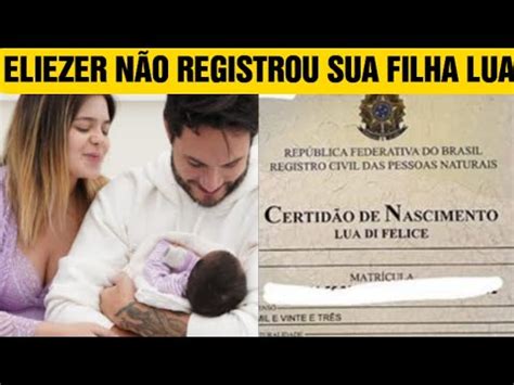 Filha de Viih Tube e Eliezer é Registrada sem sobrenome do Pai YouTube