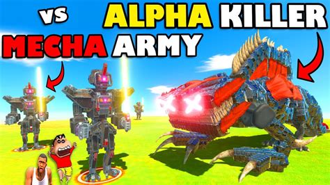 Upgrading Mr X Alpha Killer Vs Mecha Group Army With Shinchan Chop