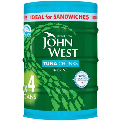 John West Tuna Chunks In Brine 4 X 132g Tinned Fish