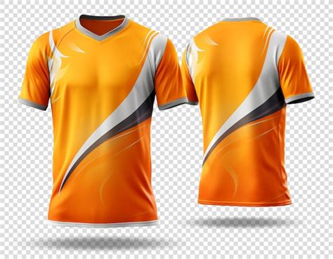 Maquete De Modelo De Camisa Esportiva Vistas Frontal E Traseira