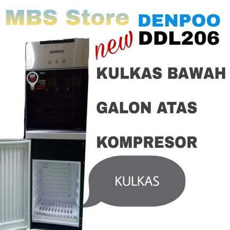 Promo Dispenser Galon Atas Denpoo Ddl206 Kulkas Bawah Diskon 3 Di