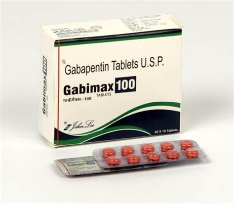 Gabimax Gabapentin 100mg Tablet For As Prescribed Treatment Pain And