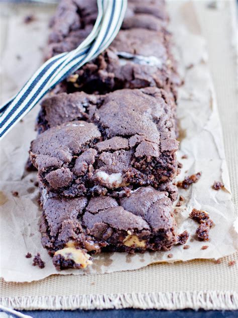 Chocolate Marshmallow Peanut Butter Brownies Oh Sweet Basil