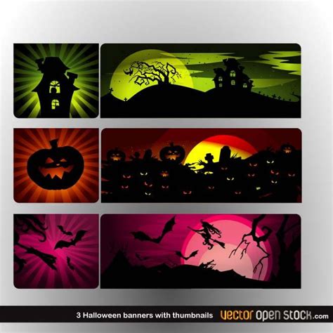 Halloween banners.ai Royalty Free Stock SVG Vector and Clip Art