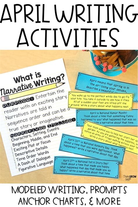 April Writing Prompts Spring Activities With Digital Writing