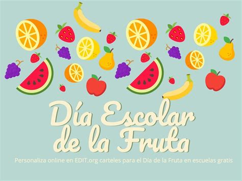 Diseños para el Día Escolar de la Fruta editables