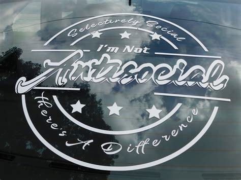 Antisocial V1 Windshield Rear Window Decal Car Sticker Banner Jdm Vinyl