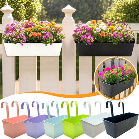 Hanging Planters Outdoor Large Metal Plant Hanger Garden Iron Hanging