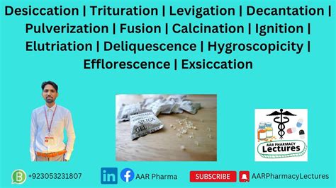 Desiccation | Trituration | Hygroscopicity | Efflorescence | Pharmaceutics basic definitions ...