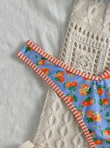 Swim Mod Random Print High Cut Cute Bikini Bottoms Women Summer Beach Outfit SHEIN USA