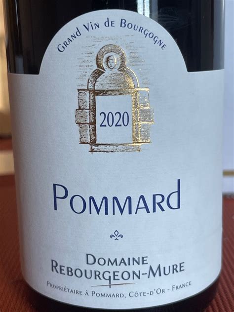 2020 Domaine Rebourgeon Mure Pommard France Burgundy Côte de Beaune