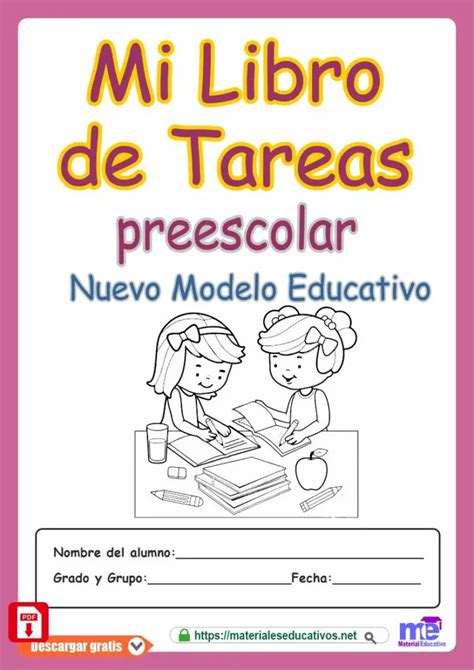 Mi Libro De Tareas De Preescolar Tomo I Materiales Educativos