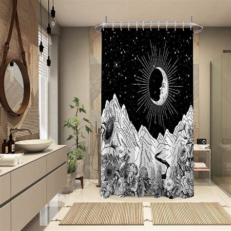 Stall Shower Curtain Wx Hinch Narrow Partition Fabric Water