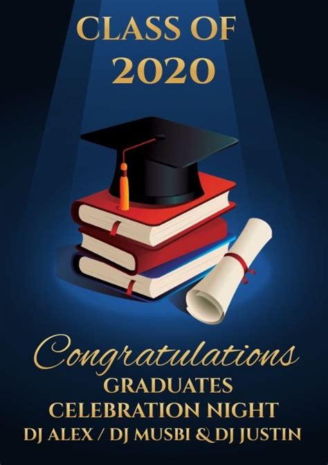 Graduation Program Cover Design Template