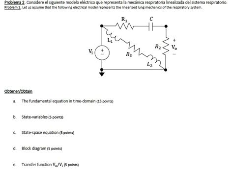 Solved Problem Consider The Following Electrical Model That