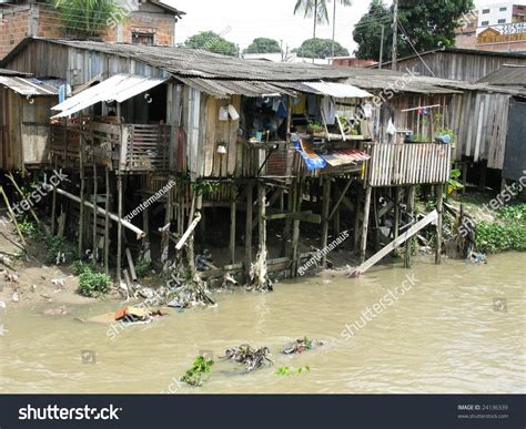 Shanty Town In Manaus Amazonia, Brazil. A Favela Is A Specifically ...