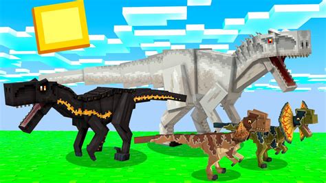 Todos Os Dinossauros No Minecraft Jurassic World Youtube