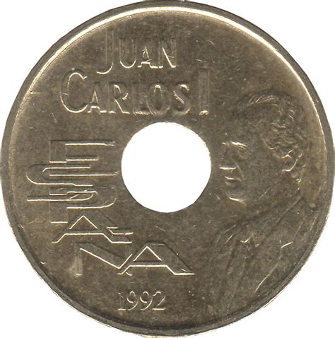 25 pesetas Juan Carlos I Séville 92 Espagne Numista