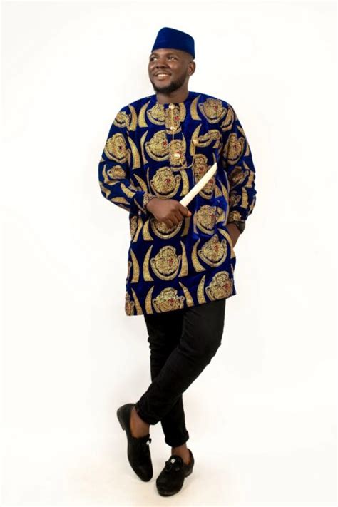 Traditional African Isi Agu Male Clothing