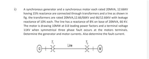 Solved I A Synchronous Generator And A Synchronous Motor Chegg