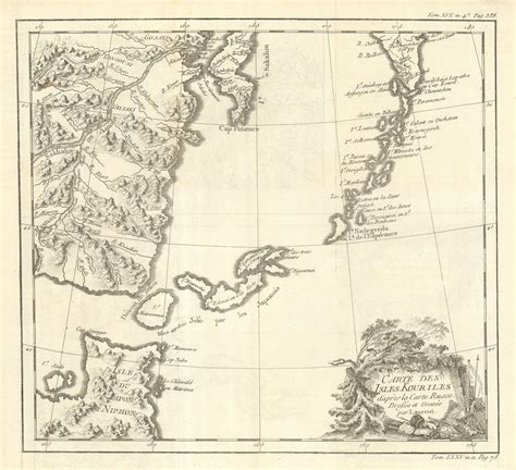 Carte Des Isles Kouriles Kurile Islands And Hokkaido Laurent Bellin