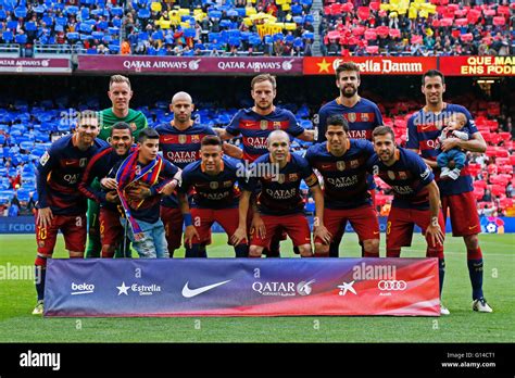 Barcelona Team Group Line Up Barcelona May Football Soccer