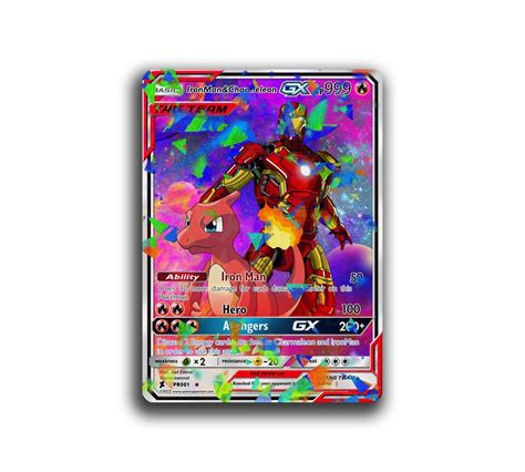 Iron Man Charmeleon Special Holographic Pokemon Collective GX Etsy