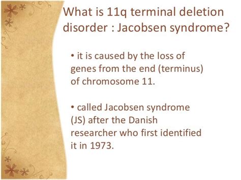 Jacobsen syndrome