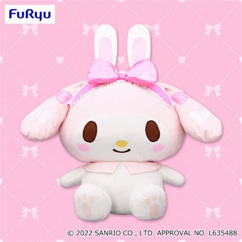 40cm Xl Big Cute Japan Furyu Sanrio My Melody Smile Sweet Pink Ribbon