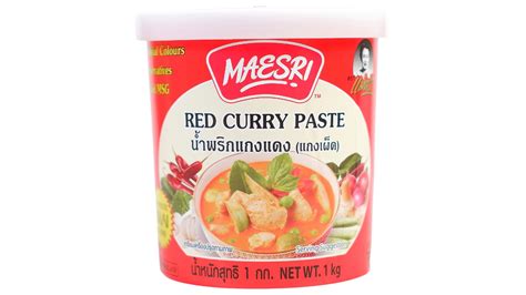 Red Curry Paste 1kg Tub Australia Distributor Maesri