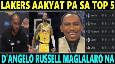 SWERTE PA LAKERS AAKYAT PA PALA Sa TOP 5 Sa WEST D ANGELO RUSSELL